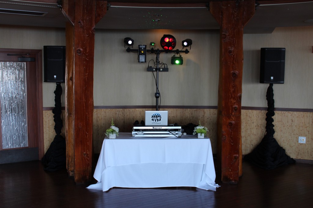 MY DJs Reception Setup with Party Lights at Bali Hai