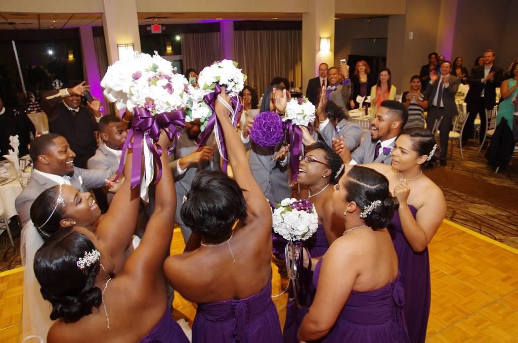 MY DJs Purple Uplighting at Barry Wedding