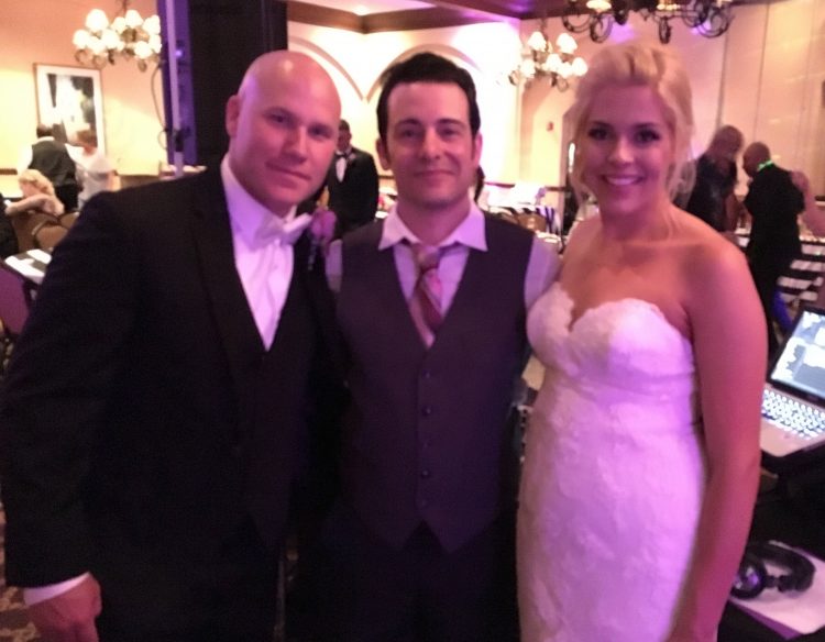 DJ Danny with the Bride and Groom