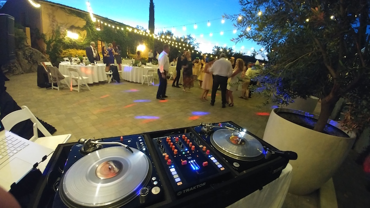 dj setup temecula wedding