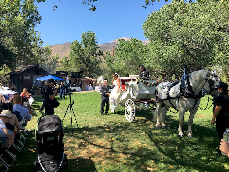 bride on carriage san diego