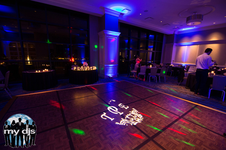 party lights wedding dj